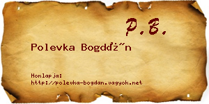 Polevka Bogdán névjegykártya